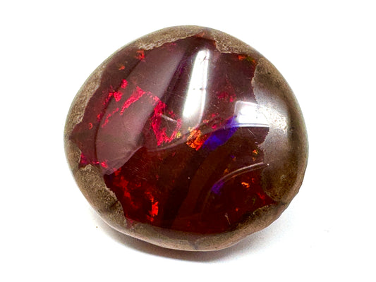 Large ethiopian Shewa Opal: Polished Chocolate Opal Gemstone 17.21 grams