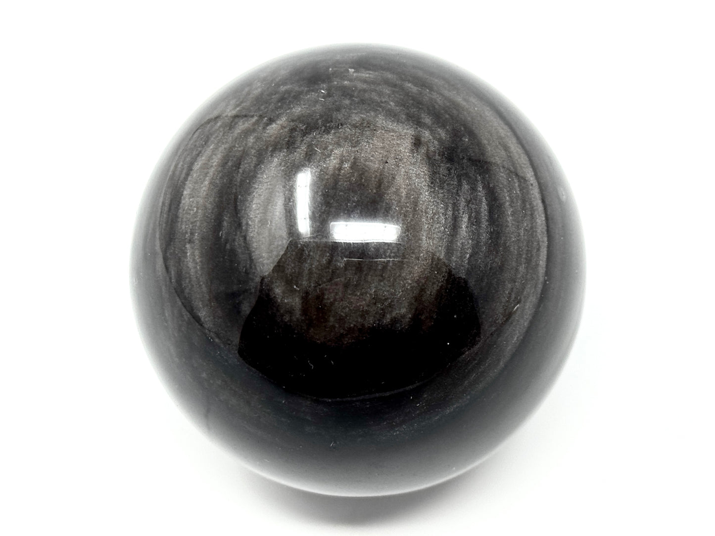 Large Silver Sheen Obsidian Sphere 7.3cm