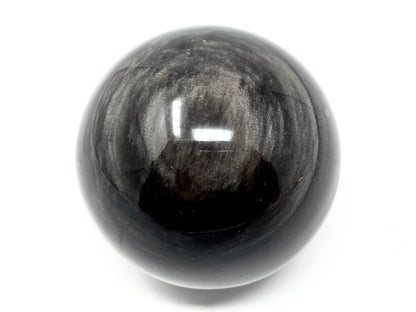 Large Silver Sheen Obsidian Sphere 7.3cm