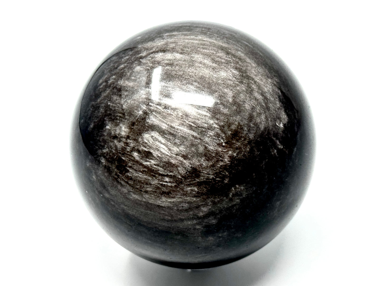 Large Silver Sheen Obsidian Sphere 7.7cm