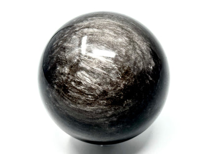Large Silver Sheen Obsidian Sphere 7.7cm