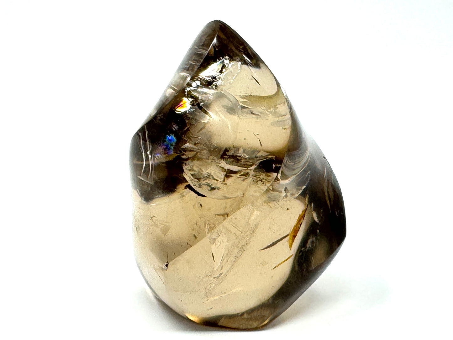 Smoky Quartz Crystal Flame Shape 6.5cm