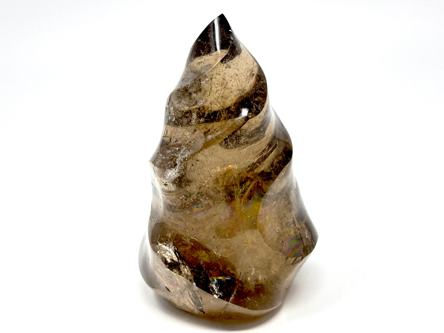 Large Smoky Quartz Crystal Flame Shape 13.2cm