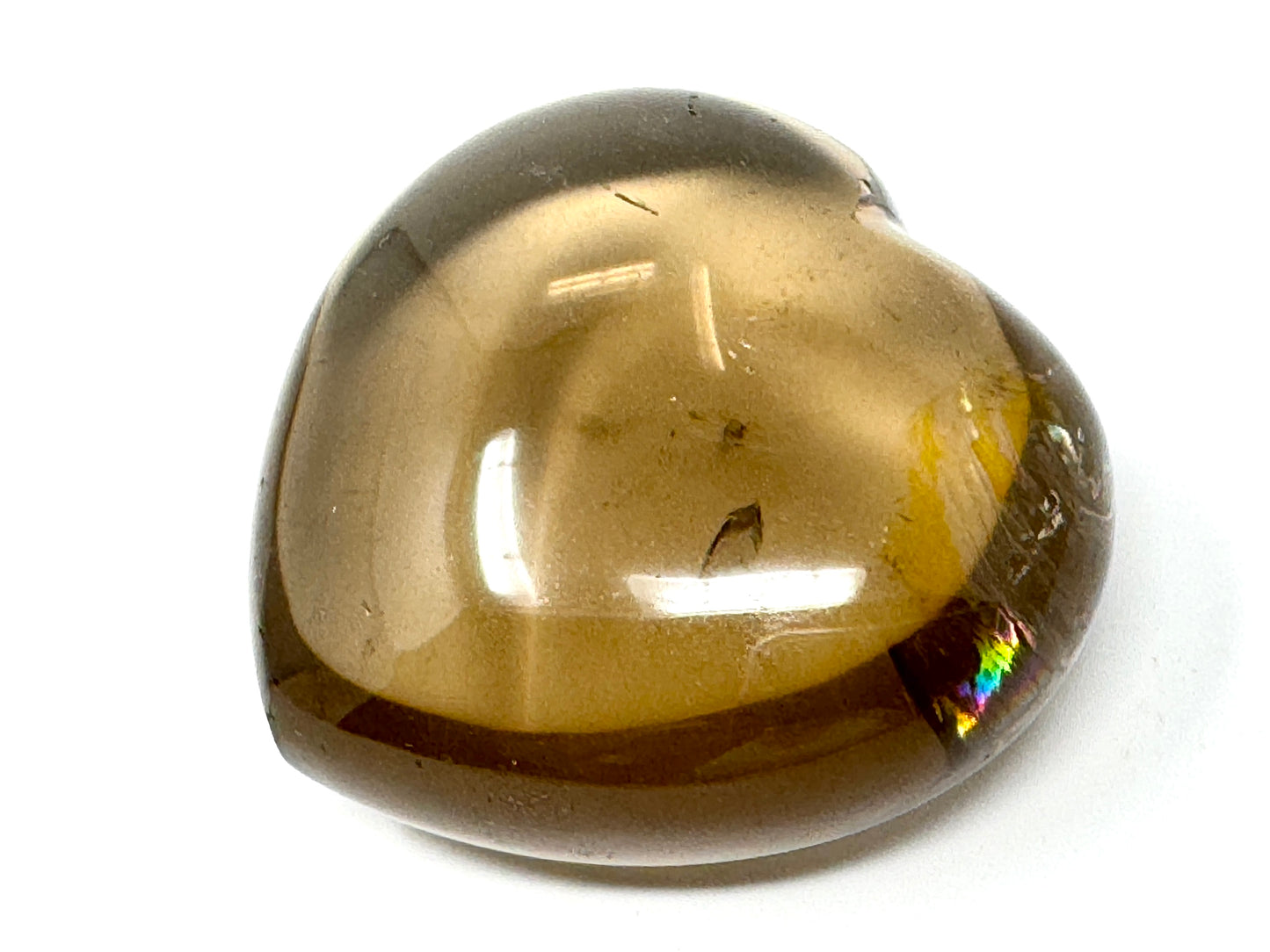 Smoky Quartz Crystal Heart 4.8cm