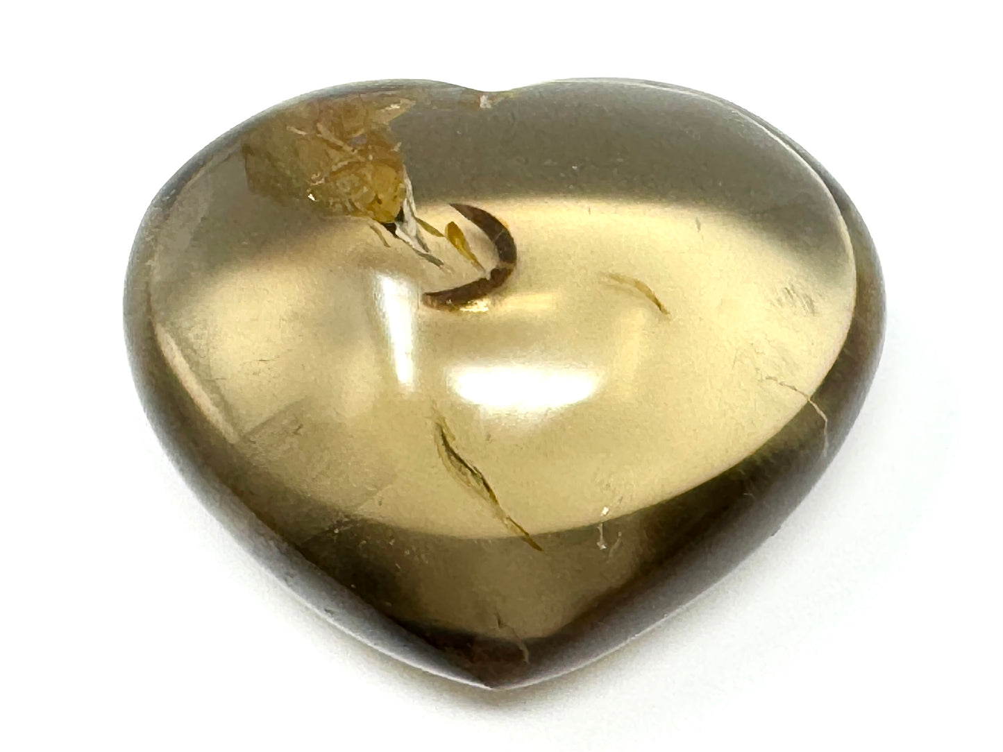 Smoky Quartz Crystal Heart 5.2cm