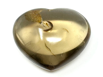 Smoky Quartz Crystal Heart 5.2cm