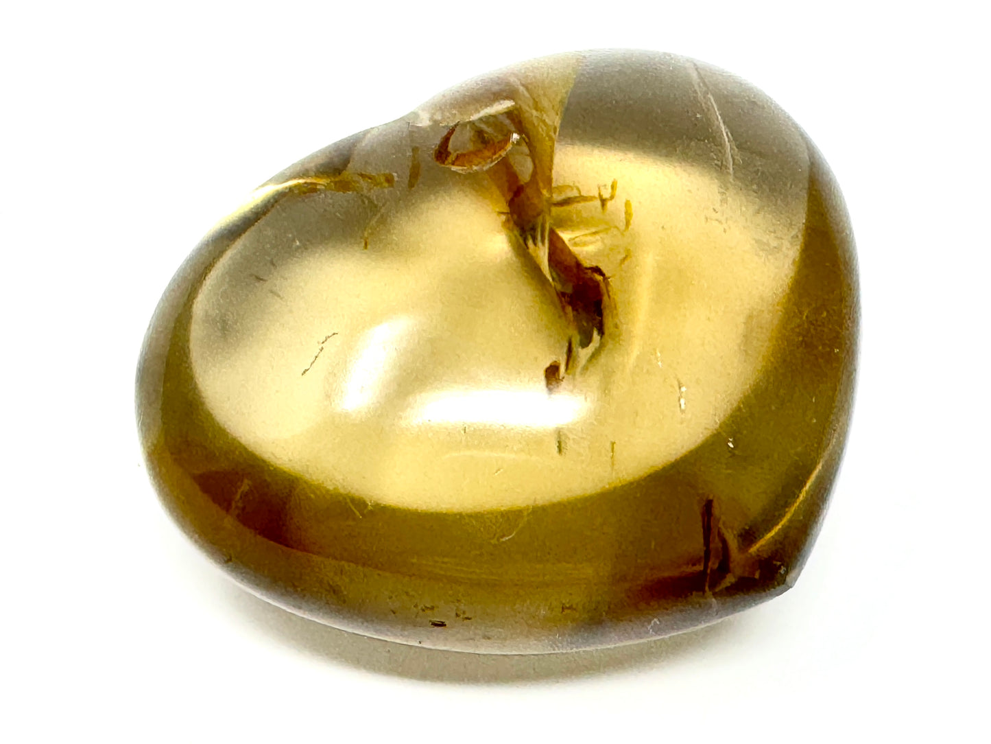 Smoky Quartz Crystal Heart 5.2cm