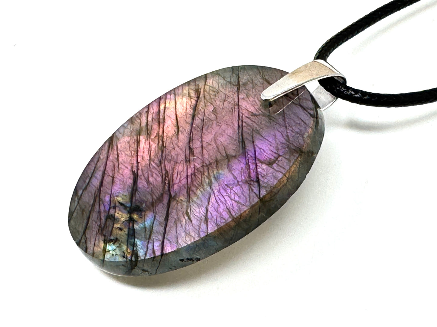 SunsetLabradorite Pendant Oval 4cm