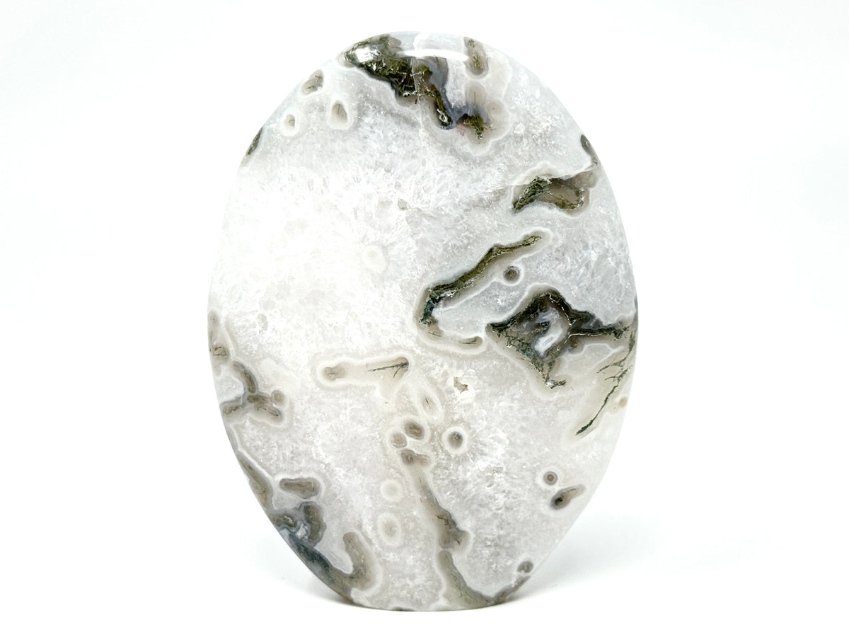 Druzy Moss Agate Crystal Freeform 10.5cm