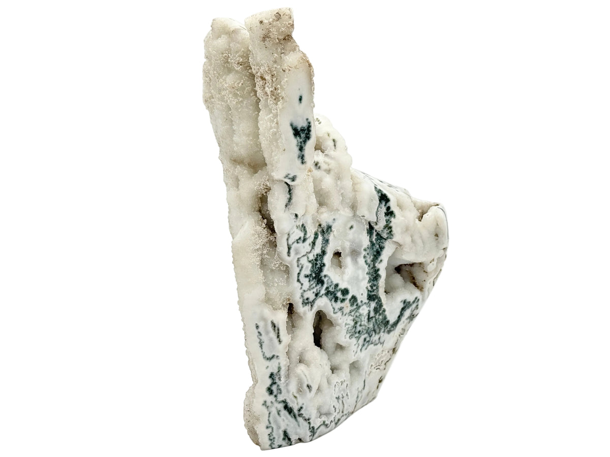 Large Druzy Moss Agate Crystal Freeform 29.4cm