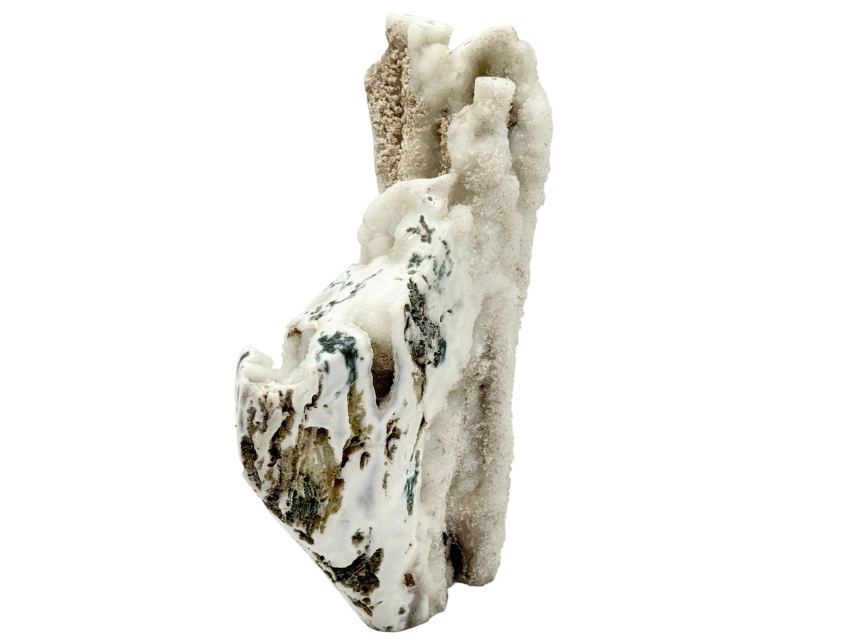 Large Druzy Moss Agate Crystal Freeform 29.4cm