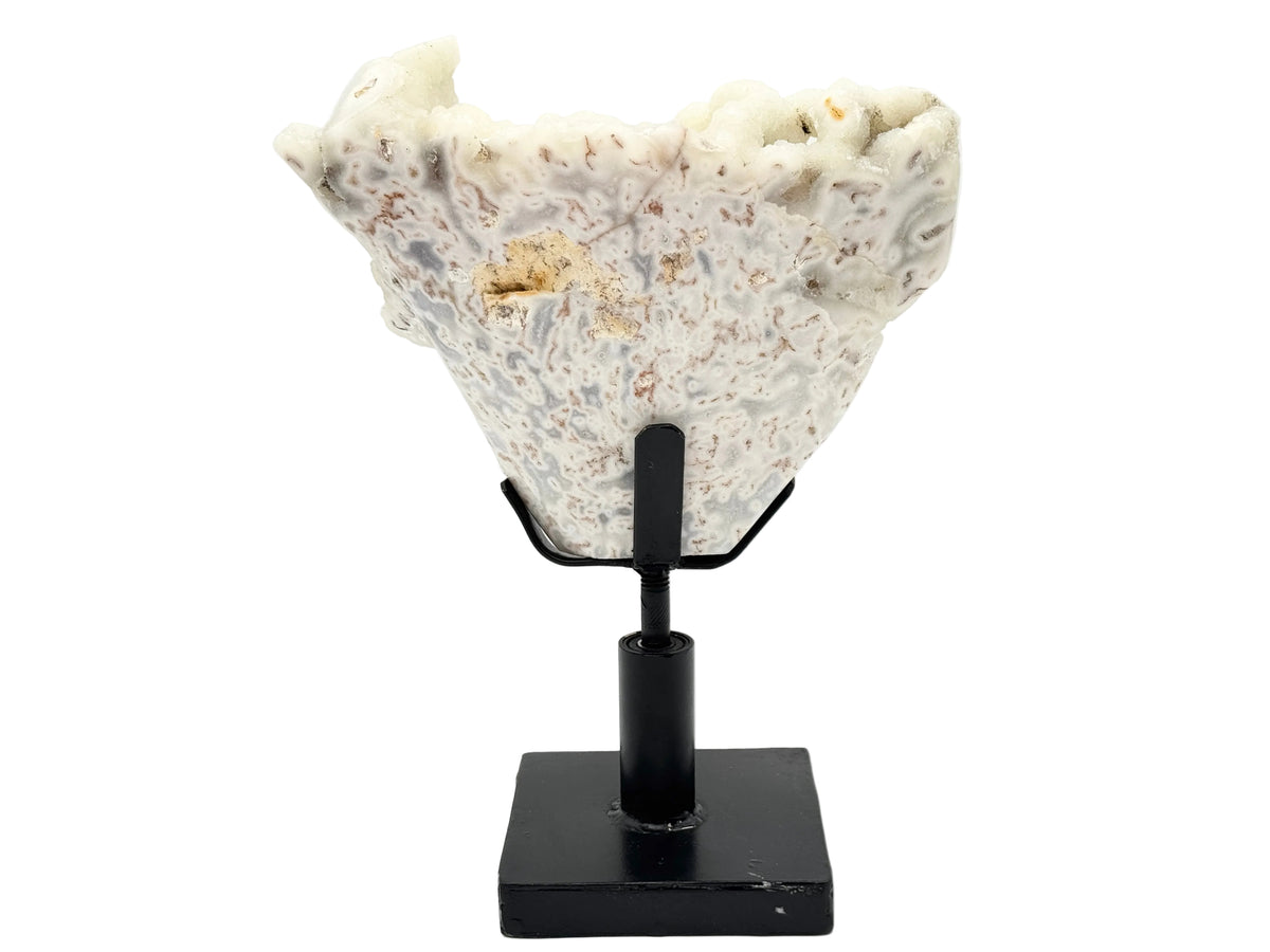 Large Mounted Druzy Moss Agate Freeform 35cm