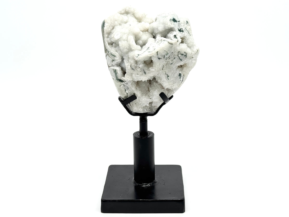 Large Mounted Druzy Moss Agate Freeform 29cm