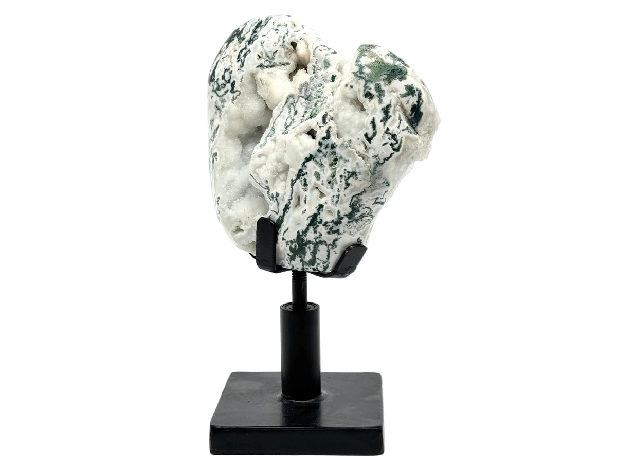 Large Mounted Druzy Moss Agate Freeform 33cm