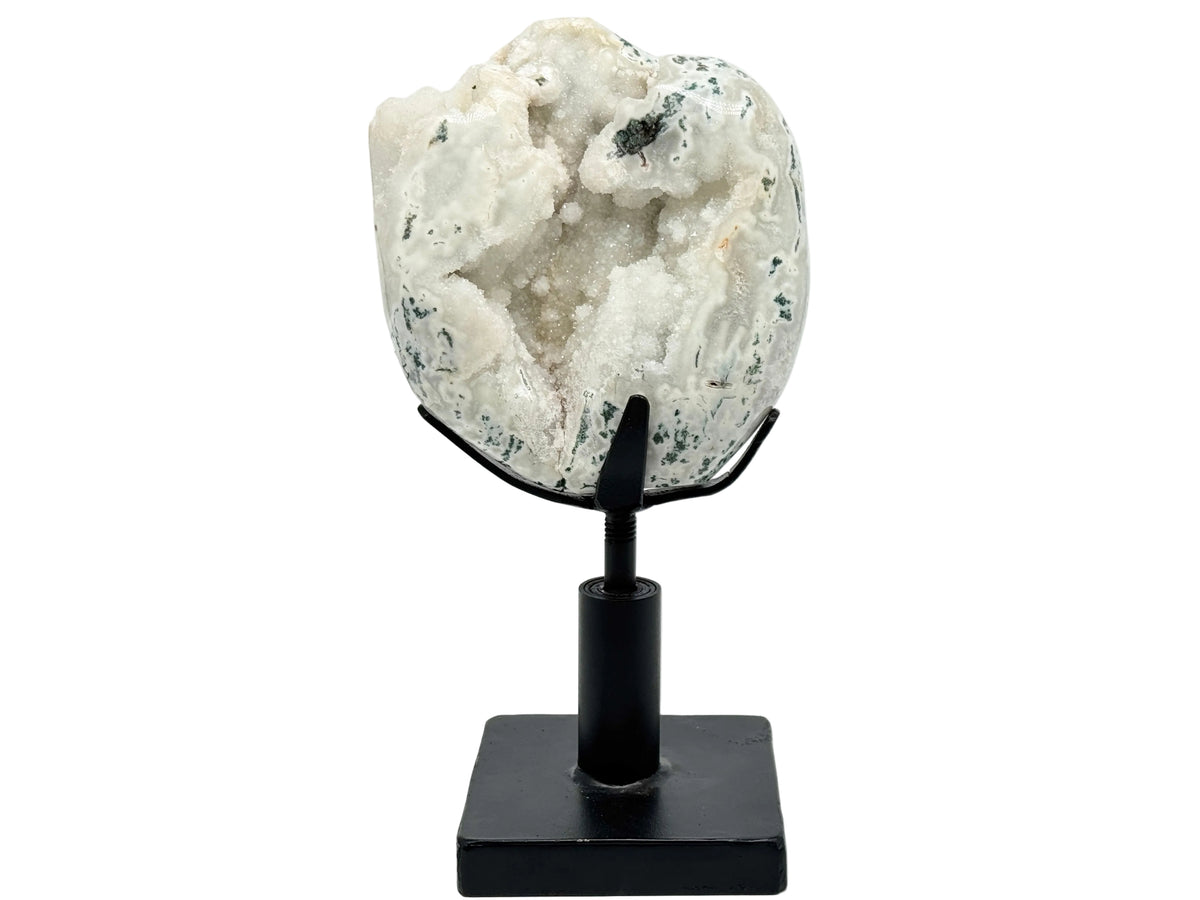 Large Mounted Druzy Moss Agate Freeform 31cm