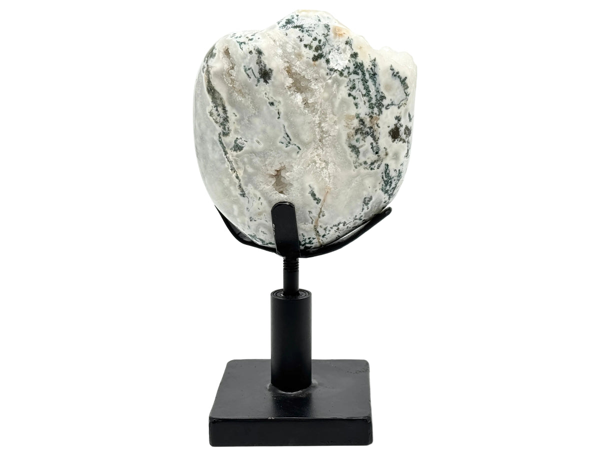 Large Mounted Druzy Moss Agate Freeform 31cm