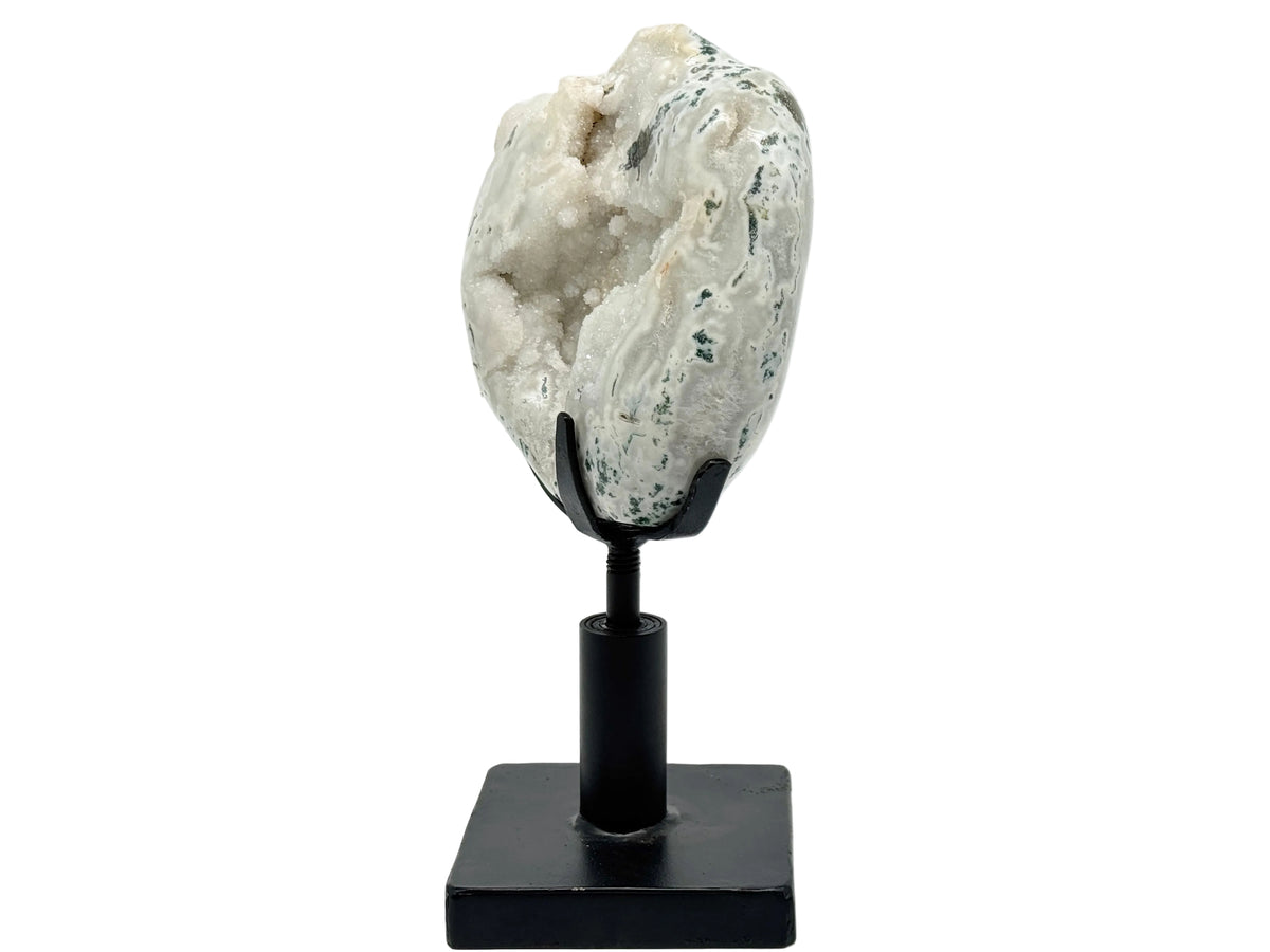 Large Mounted Druzy Moss Agate Freeform 31cm