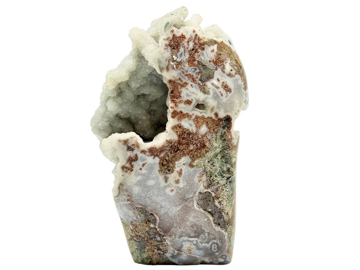 Large Druzy Moss Agate Crystal Freeform 26cm