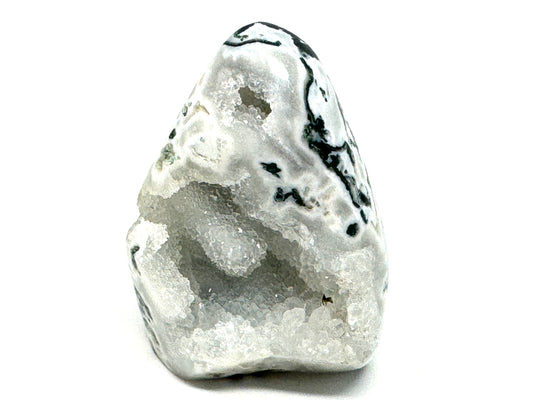 Druzy Moss Agate Crystal Freeform 7.7cm