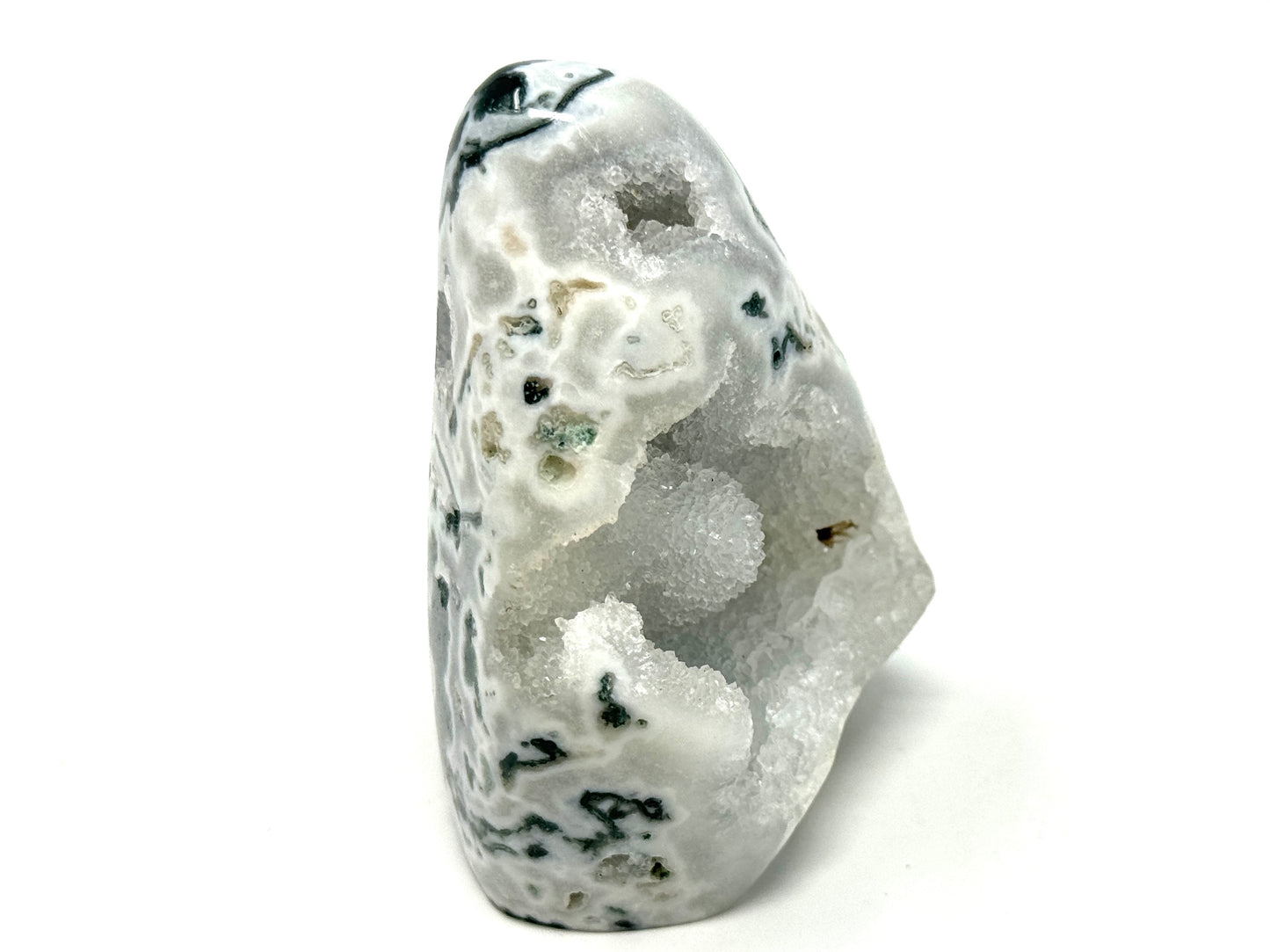 Druzy Moss Agate Crystal Freeform 7.7cm