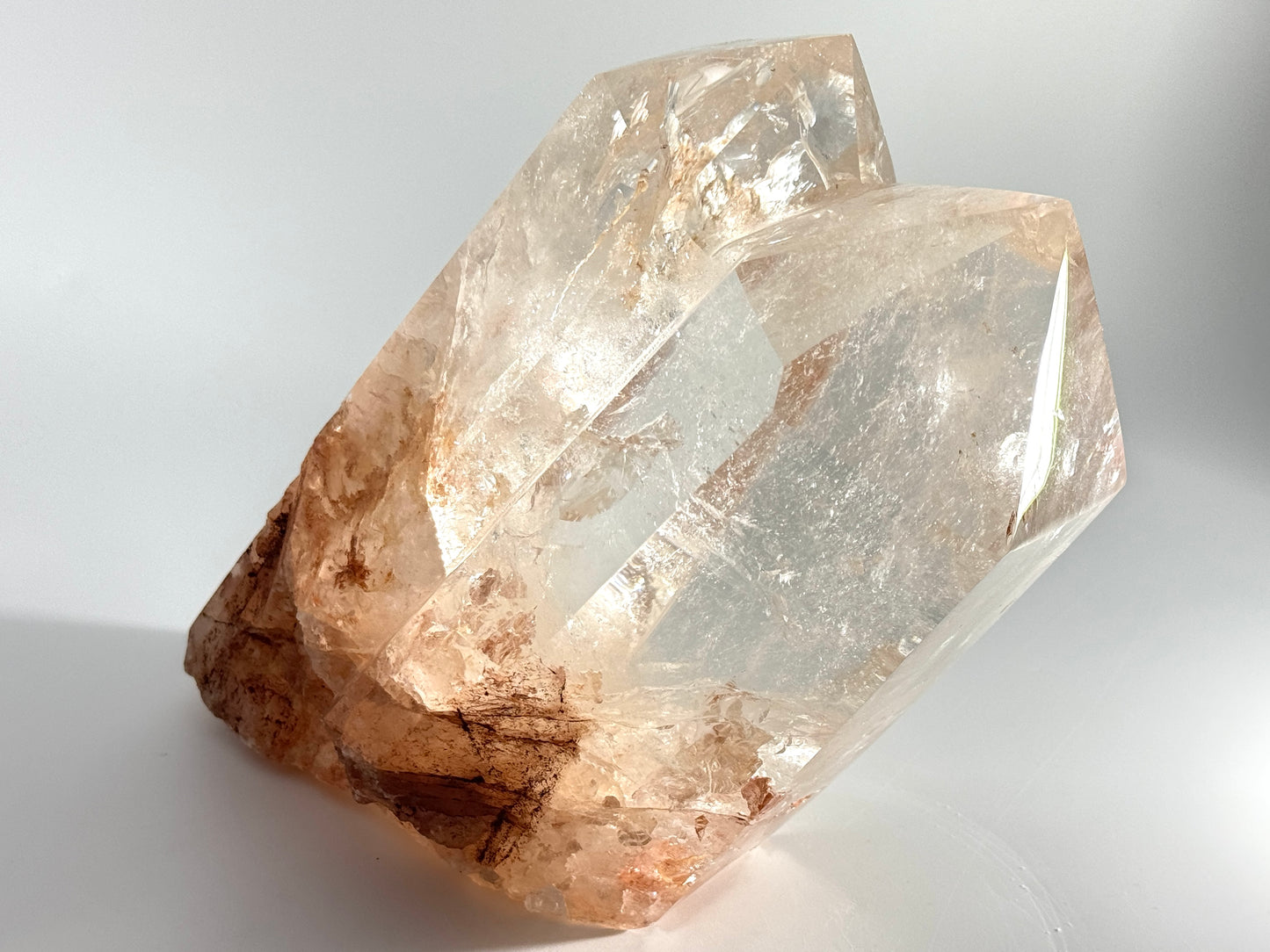 Large Twinned Clear Crystal Point 25cm