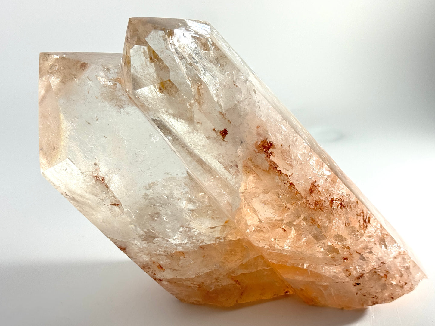 Large Twinned Clear Crystal Point 25cm