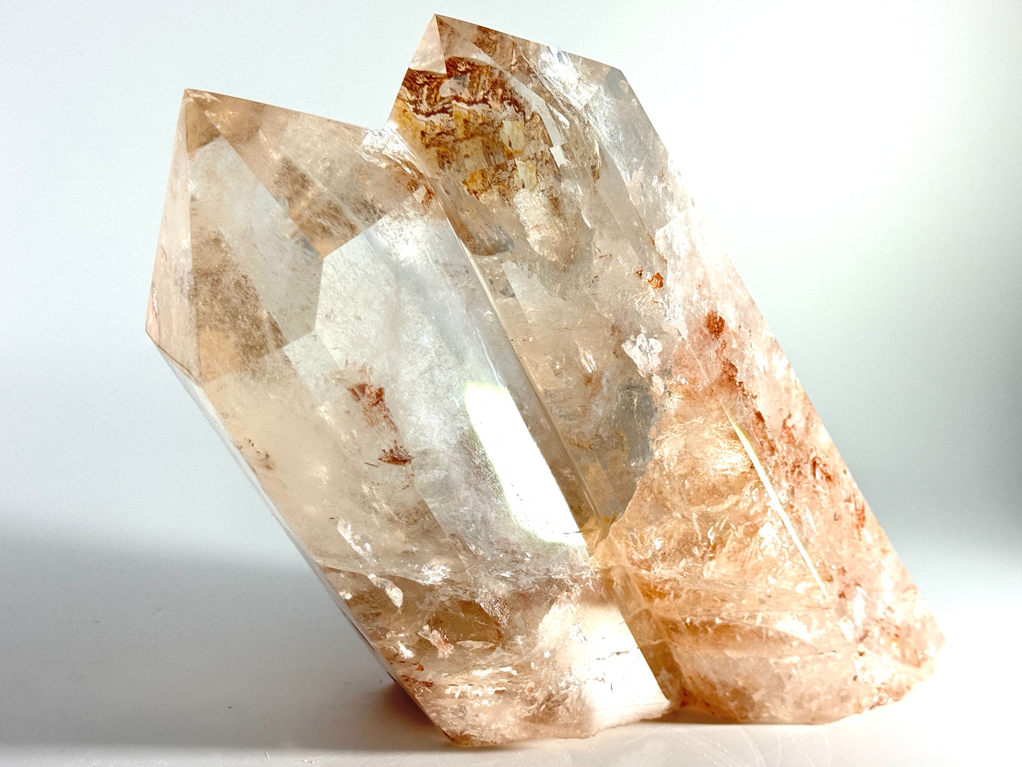 Large Twinned Clear Crystal Point 25cm