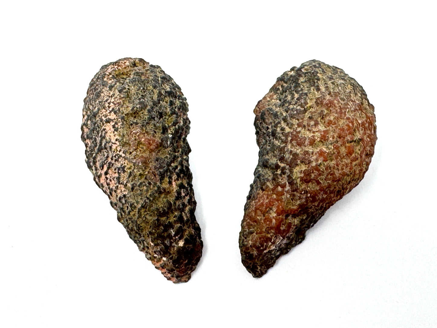 Natural Warring States Agate Geode Pair With Druzy Crystals 5.8cm