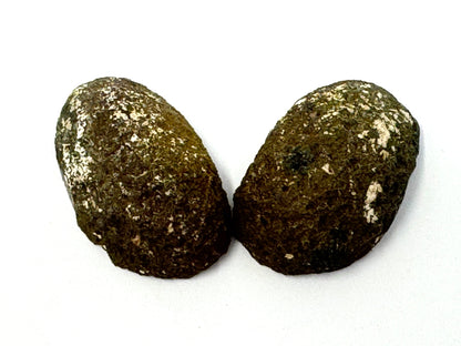 Natural Warring States Agate Geode Pair With Druzy Crystals 3.8cm