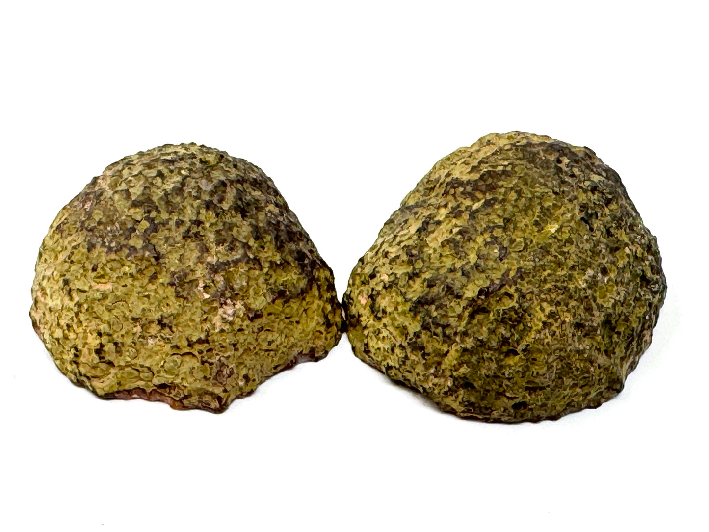 Natural Warring States Agate Geode Pair With Druzy Crystals 3.9cm