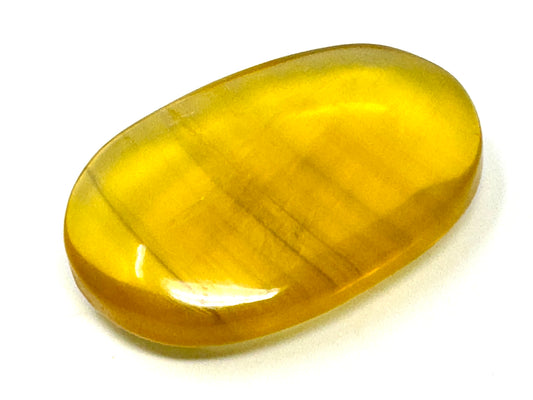 Yellow Fluorite Crystal Pebble 5.5cm