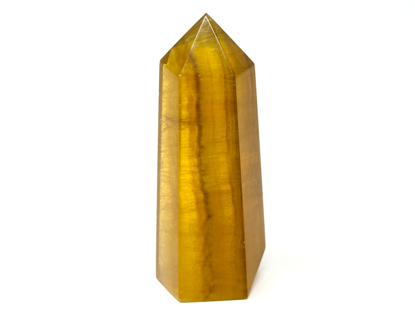 Yellow Fluorite Crystal Point 9.4cm