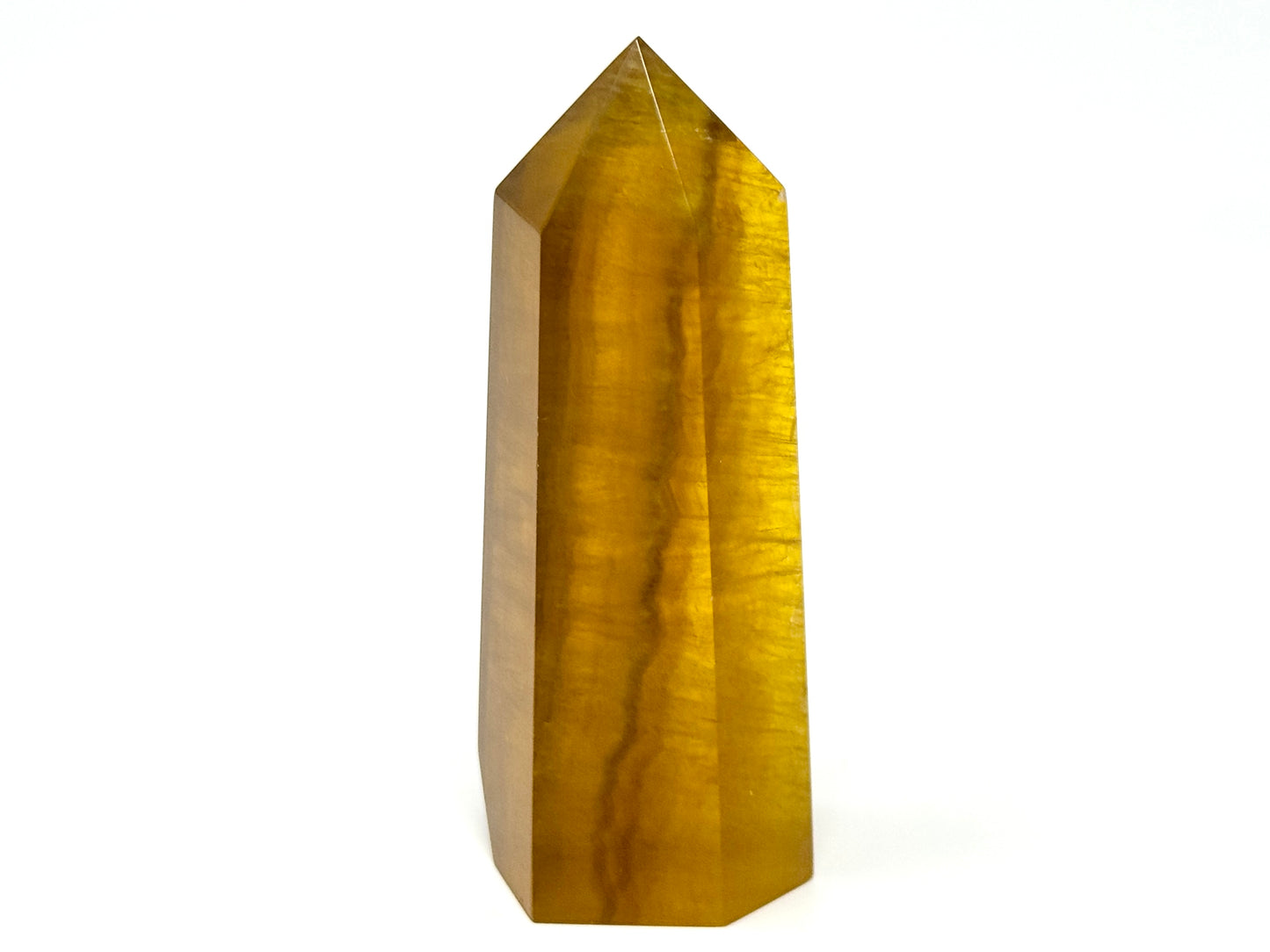 Yellow Fluorite Crystal Point 9.4cm
