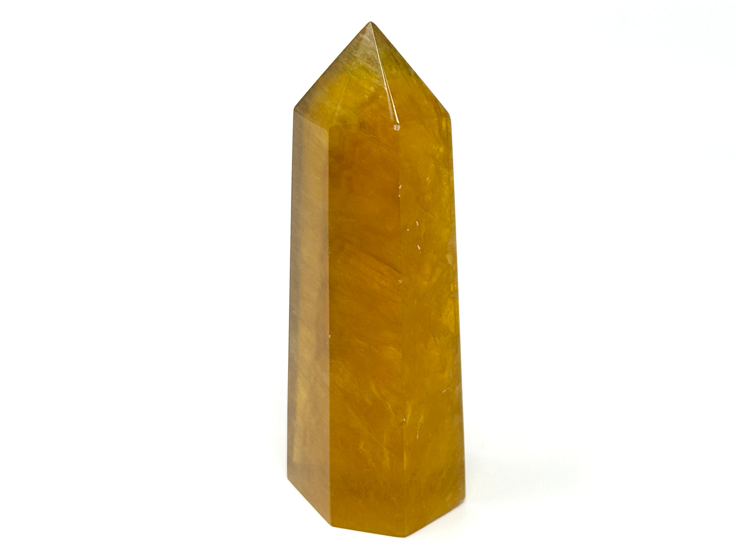 Yellow Fluorite Crystal Point 9.4cm