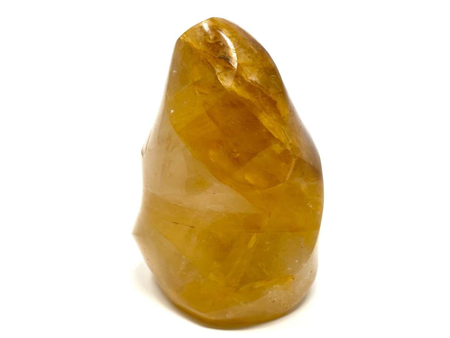 Yellow Quartz Crystal Flame Shape 9.7cm
