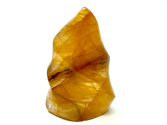 Yellow Quartz Crystal Flame Shape 9.5cm