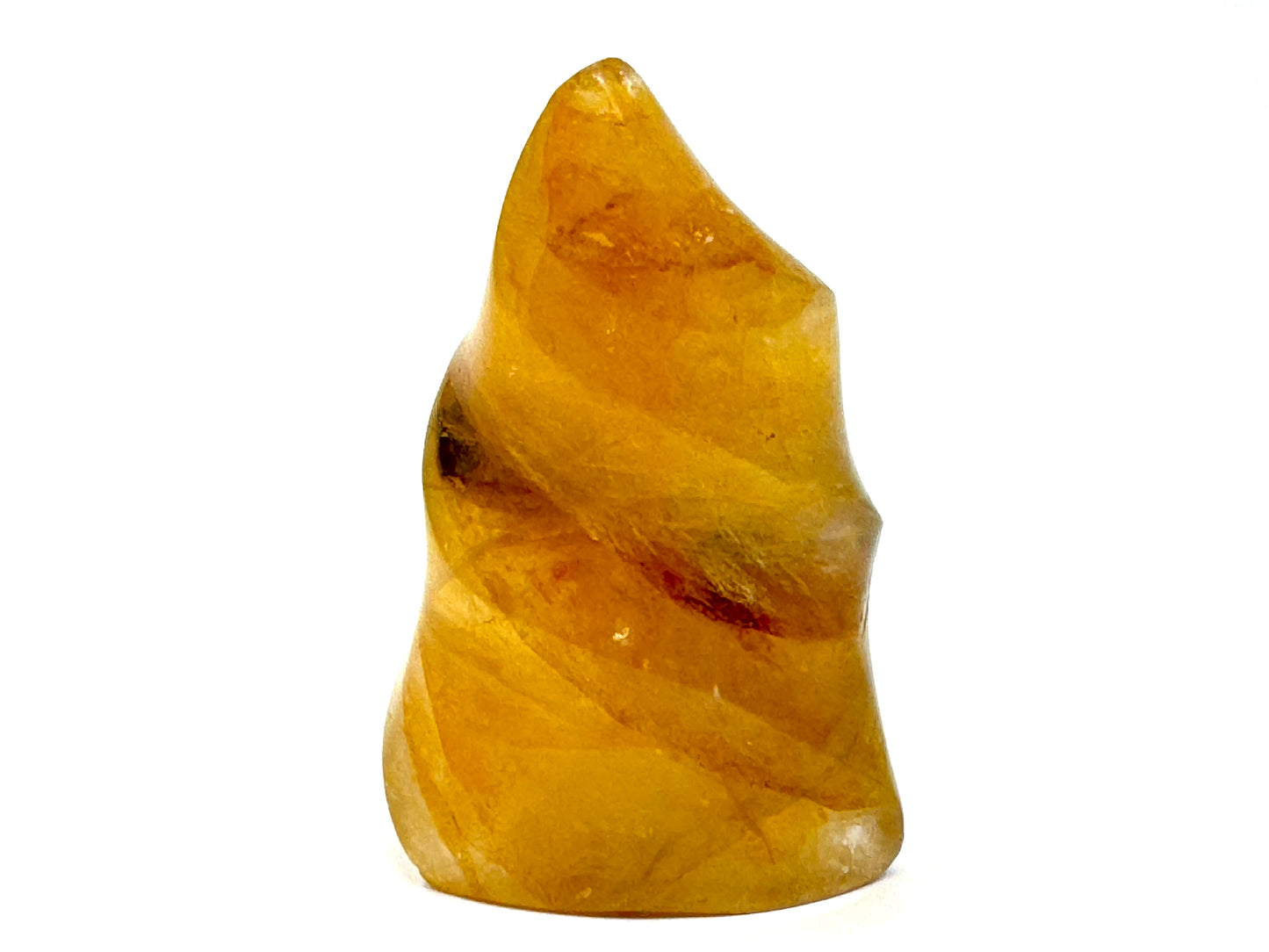 Yellow Quartz Crystal Flame Shape 9.5cm