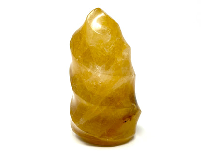 Yellow Quartz Crystal Flame Shape 12.5cm