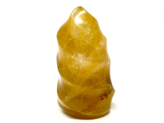 Yellow Quartz Crystal Flame Shape 12.5cm