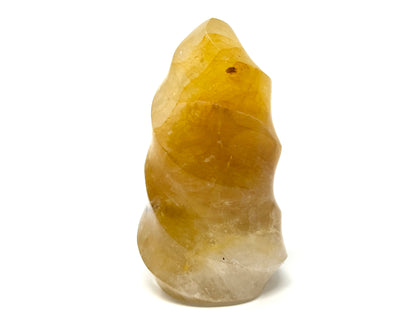Yellow Quartz Crystal Flame Shape 12.5cm