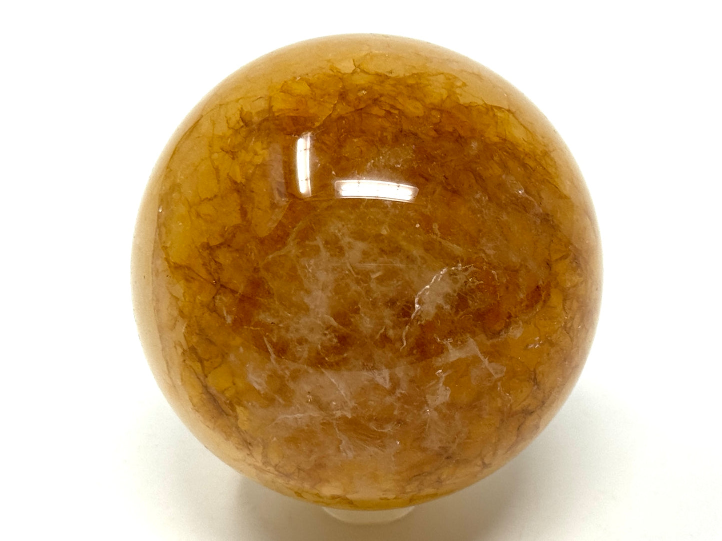 Yellow Quartz Crystal Sphere 6.8cm