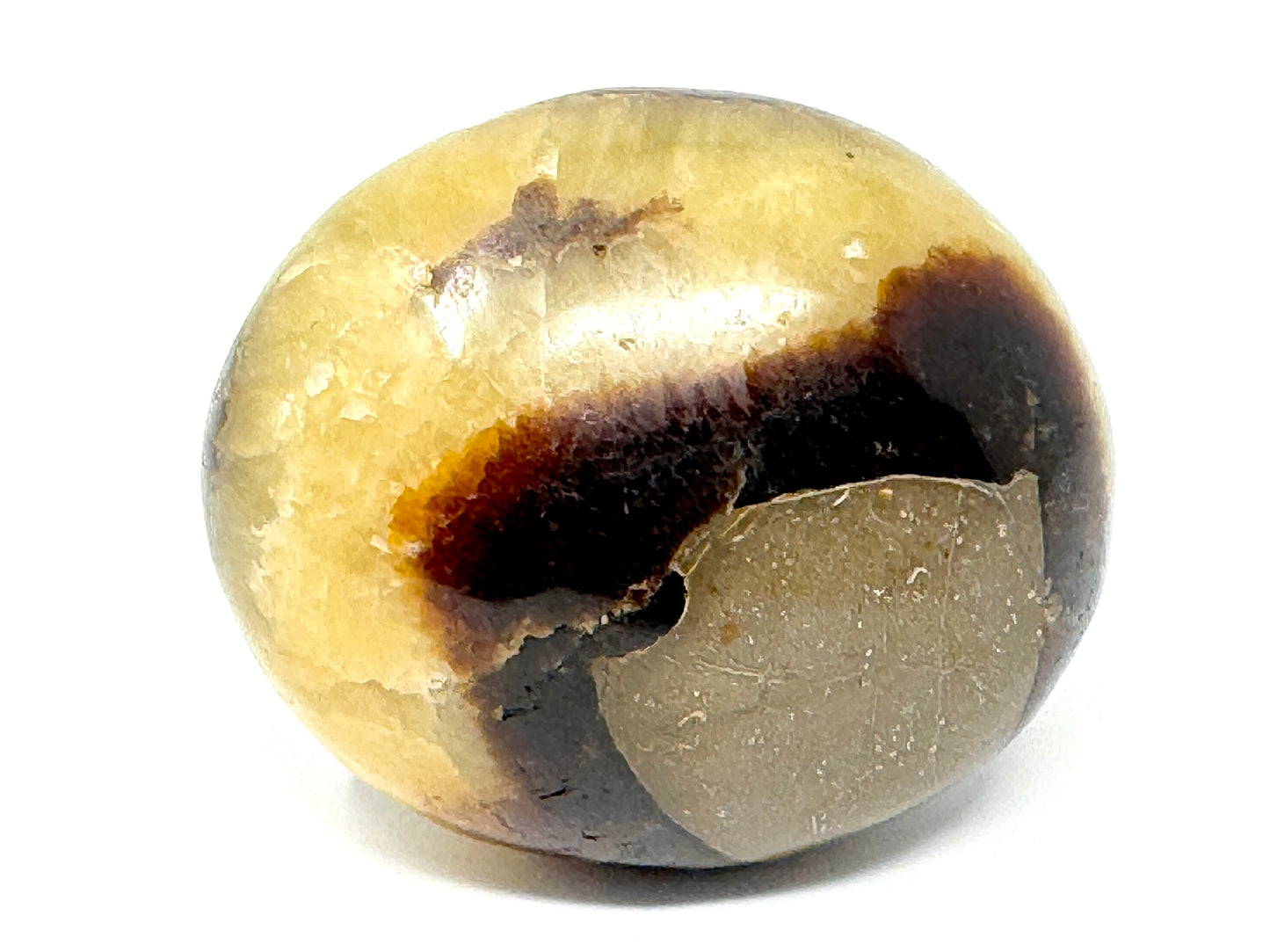 Yellow Septarian Crystal Pebble 5.4cm