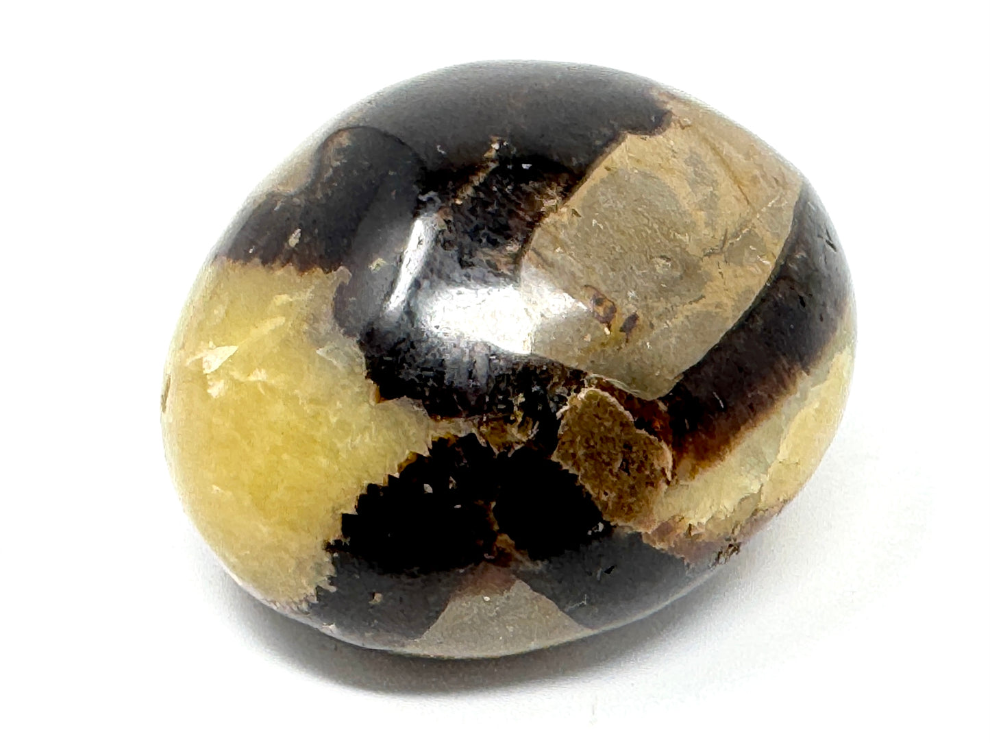 Yellow Septarian Crystal Pebble 5.4cm