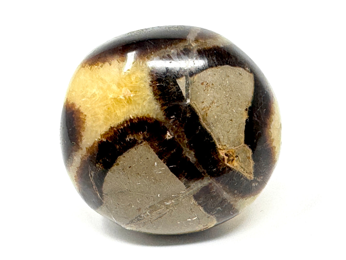 Yellow Septarian Crystal Pebble 5cm