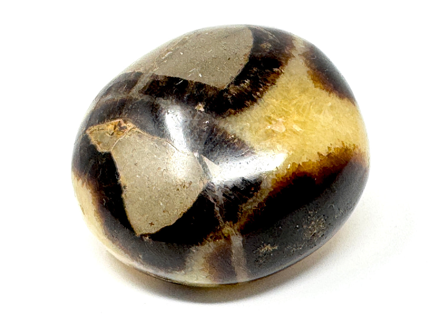 Yellow Septarian Crystal Pebble 5cm