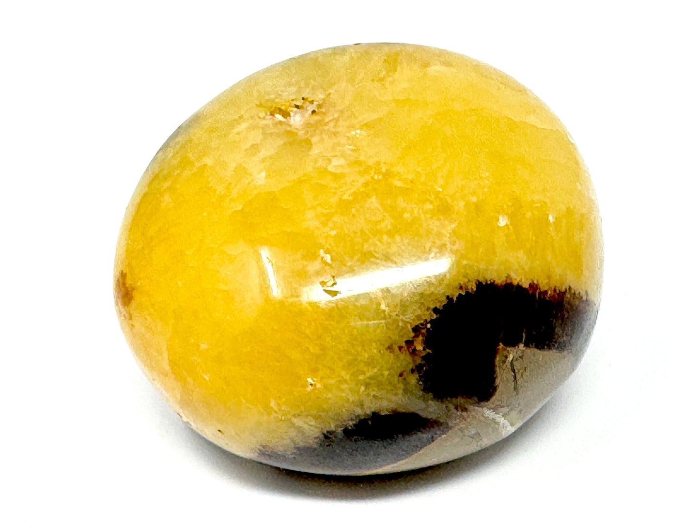 Yellow Septarian Crystal Pebble 5cm