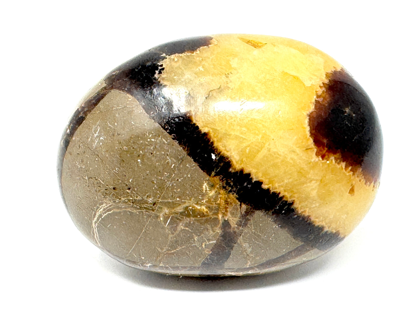 Yellow Septarian Crystal Pebble 5.6cm
