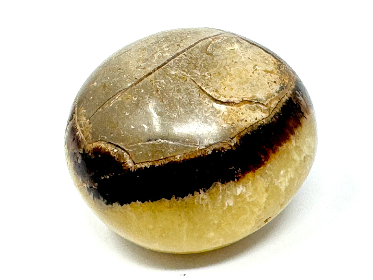 Yellow Septarian Crystal Pebble 5cm
