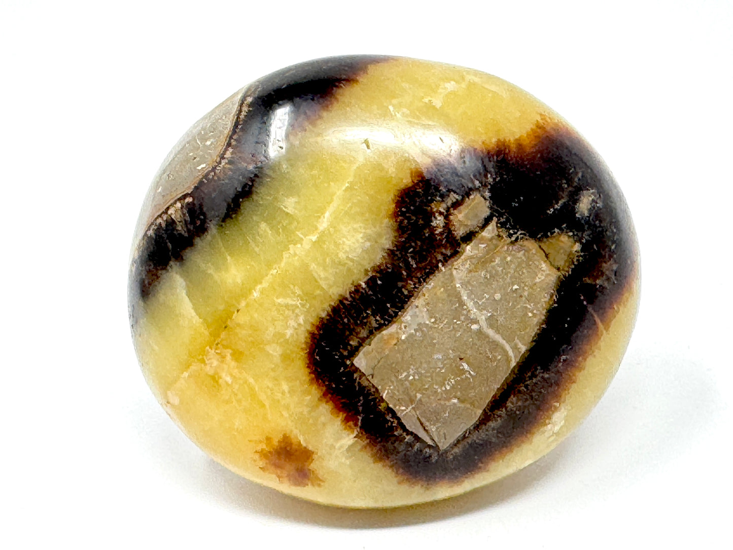 Yellow Septarian Crystal Pebble 5.8cm