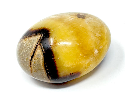 Yellow Septarian Crystal Pebble 5.8cm